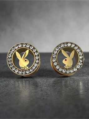 Playboy Bunny CZ 7/16” 11MM 316L Surgical Steel Screw Fit Tunnels